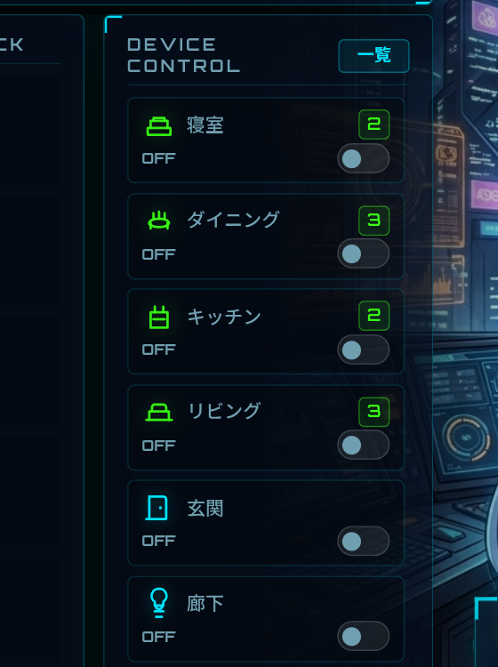 HOURAY Bridge 家電操作パネル