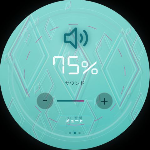 音量の画面